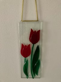 Rood  Dubbele Tulp raam hanger