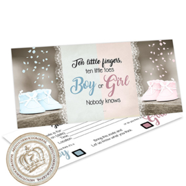 Baby shoes - Gender Reveal Invites (E)