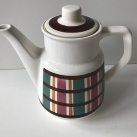 retrotheepot met leuk ruitpatroon