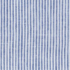 MONDAYSMILK Linen Stripe milk and cornflower