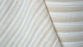 KOKKA Washed Double Gauze Stripe oat