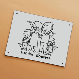 Huisnummerbordje familie Kouters