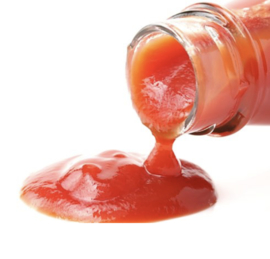 vlek van ketchup verwijderen uit leder