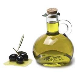 Removing stains of olive oil from textile or microfibre