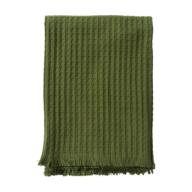 Klippan plaid  100% katoen Bubbles avocado groen