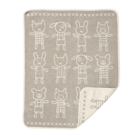 Wiegdeken chenille katoen Hug grey