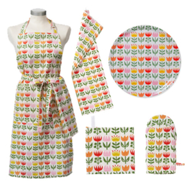 Klippan 100% katoenen theedoek Tulip multi, 2 stuks