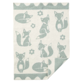 Wiegdeken wol Fox blue