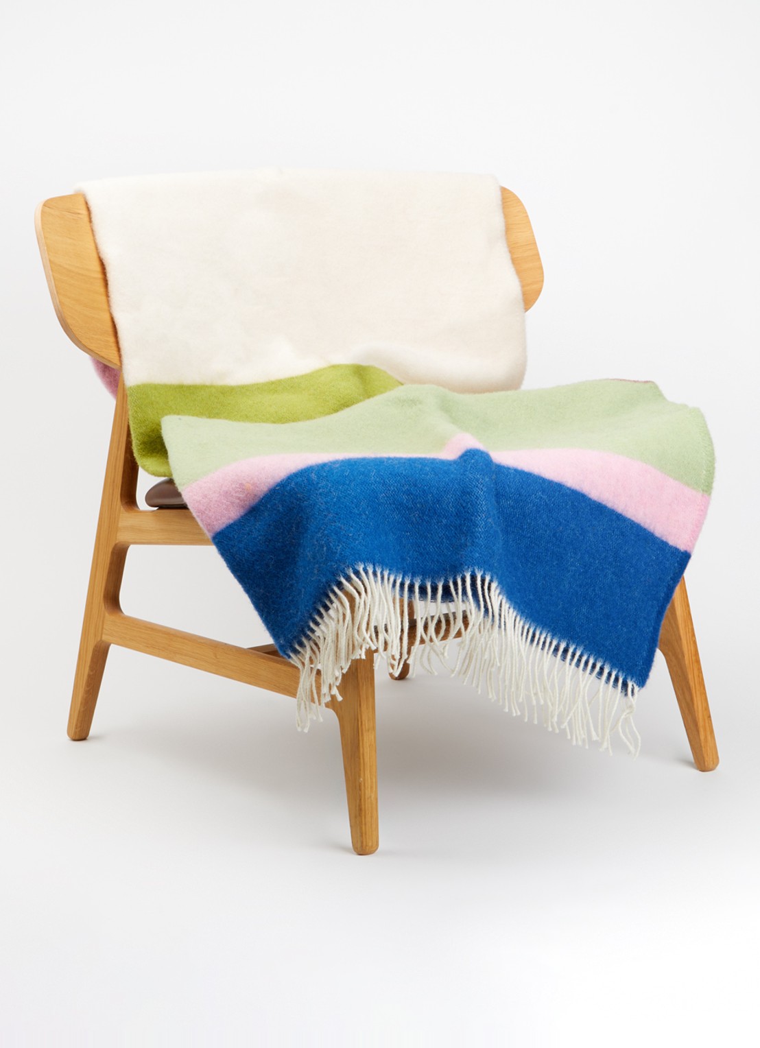Klippan eco-wol woondeken Arty green pink