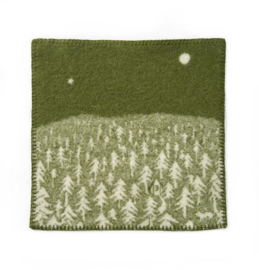 Klippan Seatpad 100% lambswol - "House in the Forest " groen