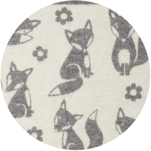 Wiegdeken wol Fox grijs