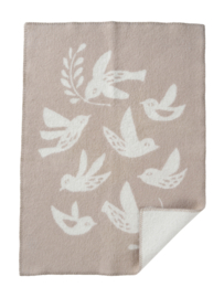 Wiegdeken wol Nesting blauw