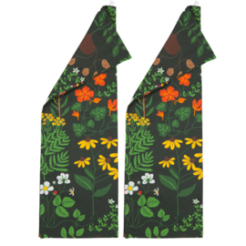 Klippan 100% katoenen theedoek Leksand green, 2 stuks