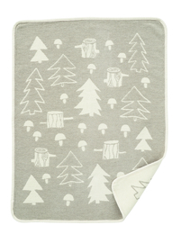 Klippan wiegdeken eco chenille katoen Mushroom grijs