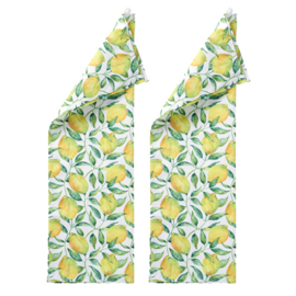 Klippan 100% katoenen theedoek Lemon tree, 2 stuks