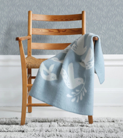 Wiegdeken wol Nesting blauw