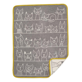 Wiegdeken  chenille katoen Moggie grey