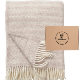Klippan wollen plaid Fjälltopp beige