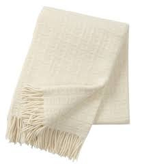 Klipan plaid eco wol Twist ivoor wit