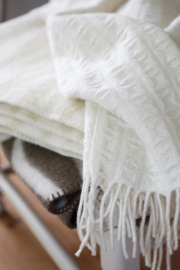 Klipan plaid eco wol Twist ivoor wit