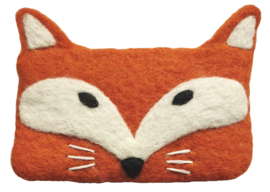 Vilten etui/tasje - Fox - oranje