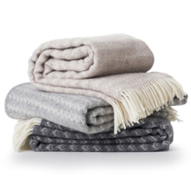 Klippan wollen plaid Fjälltopp beige