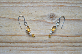 Sterling zilver Oorbellen met Citrien