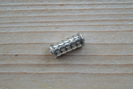 Kraal sterling zilver ca. 19 x 7 mm