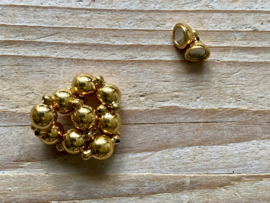 RVS Gold plated bolmagneet 8 mm per stuk