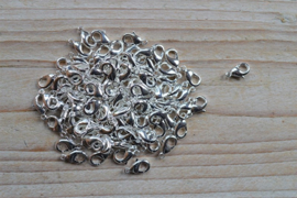 Metalen Karabinerverschluss Silberfarbe ca. 7 x 12 mm pro 5 Stuck