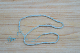 Aquamarin facettierte runde Perlen ca. 3 mm (seedbeads)