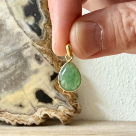 Verguld Sterling zilver hangertje met Aventurijn