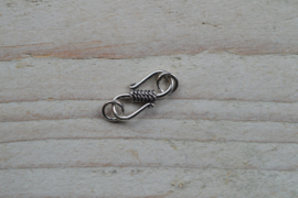 S-sluiting sterling zilver ca. 8 x 23 mm