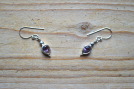 Sterling zilver Oorbellen met Amethist