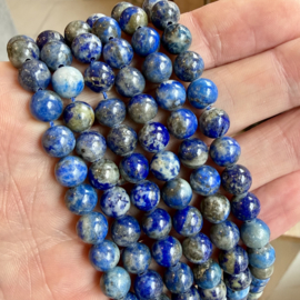 Natuurlijke Lapis Lazuli ronde kralen ca. 8 mm