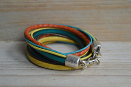 DIY Pakket Armband XL G Oranje/Turquoise/Geel