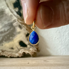 Verguld Sterling zilver hangertje met Lapis Lazuli