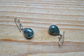 Sterling zilver Oorbellen met Mosagaat
