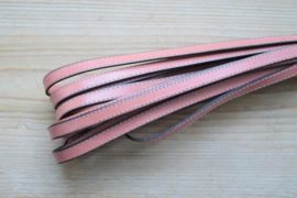 Plat rundleer 10 mm Roze per 10 cm