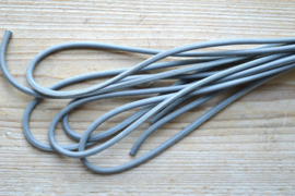 Rond nappaleer 4 mm Grijs per 10 cm