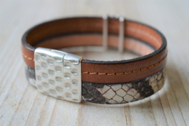 DIY Pakket Armband met magneet en schuiver Bruin