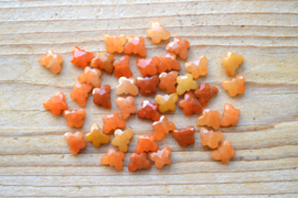 Oranje Aventurijn gefacetteerde vlindertjes ca. 8 x 10 mm per stuk