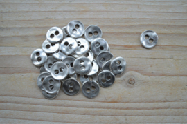 Metalen knoop '2 gaatjes' ca. 12 mm per 2 stuks