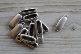 Metalen Lederschieber für charme ca. 11 x 28 mm pro stück