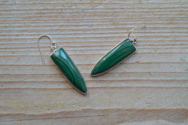Sterling zilver Oorbellen met Malachiet
