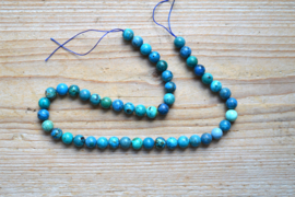 Peruviaanse Blauwe Opaal ronde kralen ca. 8 mm A klasse