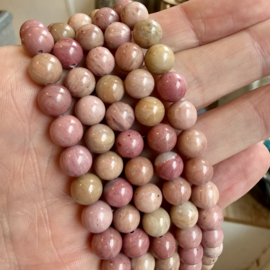 Rhodoniet ronde kralen ca. 8 mm