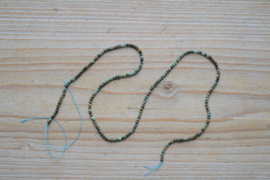 Afrikaans turquoise gefacetteerde ronde kralen ca. 2 mm (seedbeads)