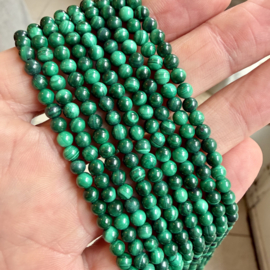 Malachiet ronde kralen ca. 4 mm