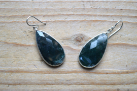 Sterling zilver Oorbellen met Mosagaat